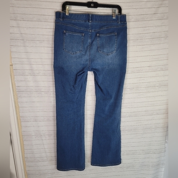 BETABRAND PULL ON Boot-Cut 4-Pocket Yoga Denim Pants, sz Large - Picture 10 of 16